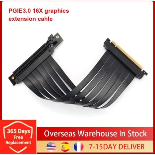 PCI-E 3.0 16X Graphics Extender Card Vertical Base ATX Case Flexible Extension Port Connector Cable Riser Card For BTC ETH miner
