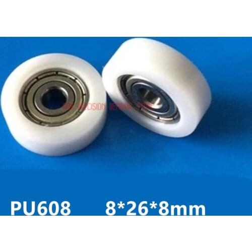 Plastic bearing nylon wheel roller pulley 5pcs 8*34*13mm package nylon plastic POM 608 bearing pulley for 3D printer