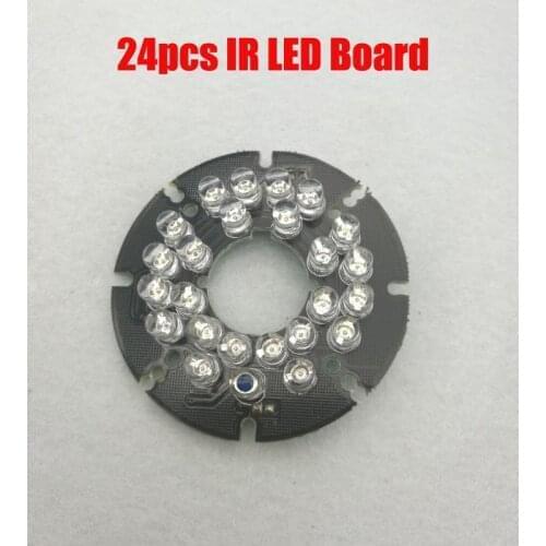Free shipping 24pcs 5mm LED IR 15 Meters DC 12V PCB Board Infrared Night Vision for CCTV Dome Bullet Camera Case