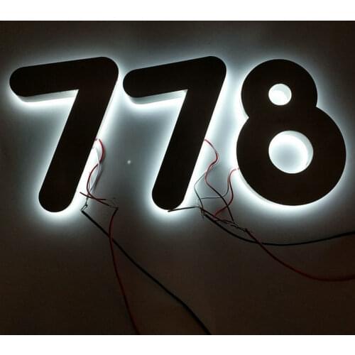 Custom led light letters outdoor backlit light house numbers 3d illuminated letters sign