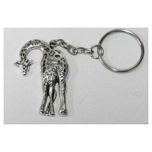 Hot Vintage Silver Charm Giraffe Keychain For Keys Car Key Ring Souvenir Gifts Couple Handbag Key Chains DIY Accessories Z462