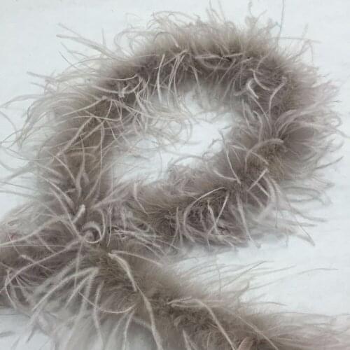 Retail and Wholesale from Asia Ra Wholesale 2meters/lot Unique Natural Ostrich Feather Boas and Scarfs silver grey