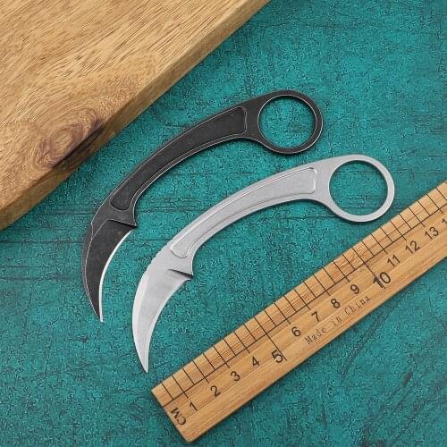 Utility knife pocket neck knife tactical camping tool 440c, survival Karambit knife fixed knife EDC with K sheath CS