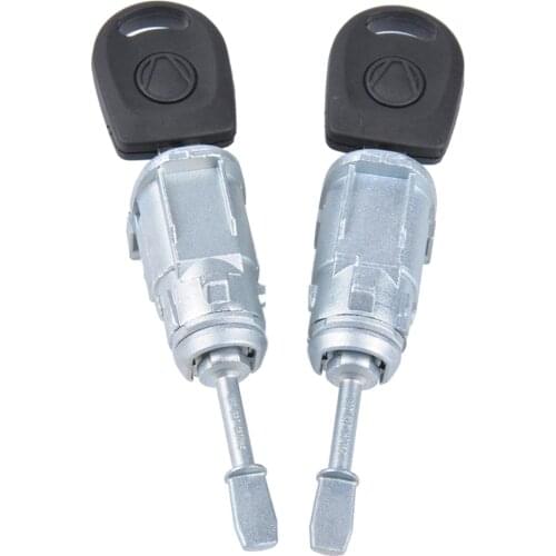 E-Car Door Lock Safety Lock Cylinder w/ Key for VW Passat Lupo 3B0837167/168