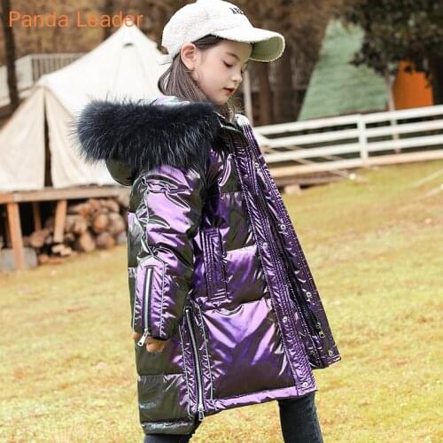 Girls Winter Snowsuit 2021 New Baby Girls Clothes Down Shiny Parka Childrens Clothing Kids Clothes Outerwear Coats 5-12 Years