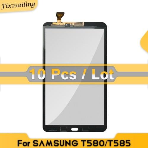10 Pcs/Lots For Samsung Galaxy TabA 10.1 SM-T580 T585 Touch Screen Replacement Outer Glass New Tested Workable