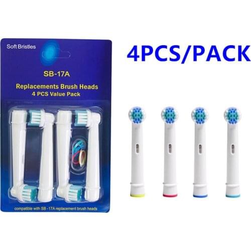 4pcs/pack Electric Tooth Brush Replacement Heads for Oral B Toothbrush SB-17A Sensitive Teeth Vitality Precision Clean Tools