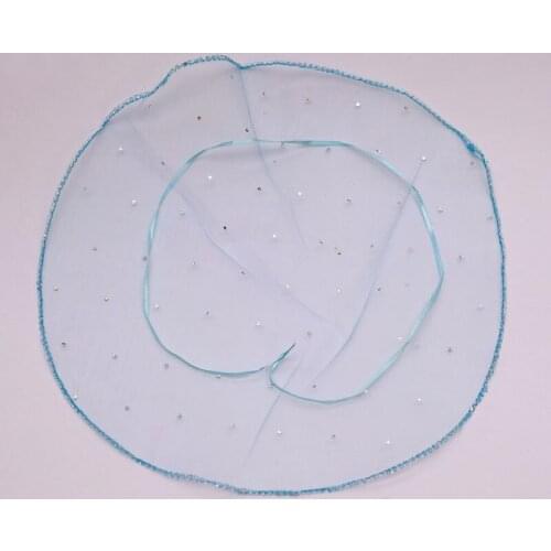 40cm 500pcs Sky Blue Candy Bags For Wedding Round Christmas Organza Bags Gift Packaging Bags Women Drawstring Package Display