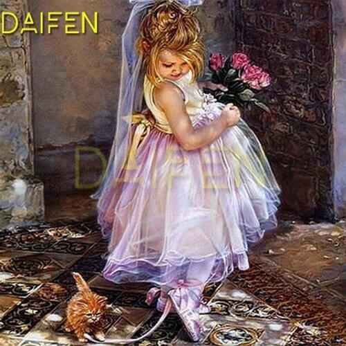 Full Square Diamond mosaic Girl angel 5D DIY Diamond painting Cross stitch Wedding dress Full Round Diamond embroidery Rose cat