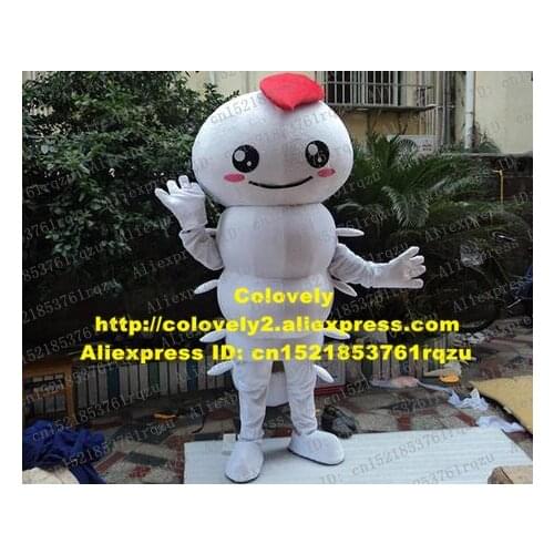 Argute White Stiff Silkworm Bombyx Mori Silworms Centipede Scolopendra Chilopod Mascot Costume Cartoon Character Mascotte ZZ120
