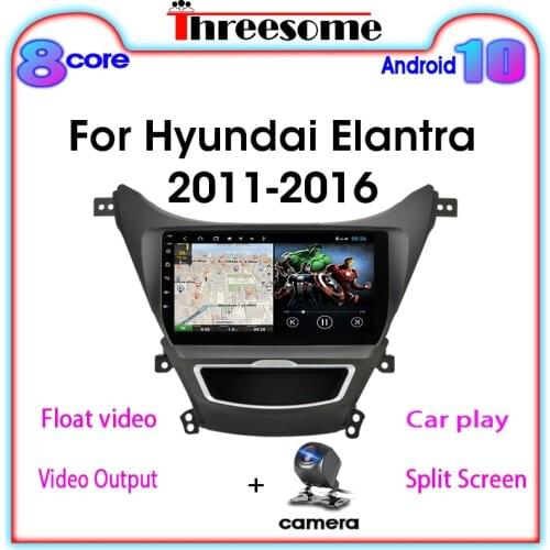 Android 10.0 2Din 4G+64G Car Radio For Hyundai Elantra 2011-2016 Multimedia Player Navigation GPS 4G+WIFI Split Screen RDS DSP