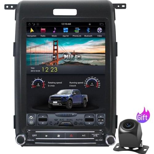 12.1inch Android 9.0 Car Radio Navigation For Ford F150 2014 2015 PX6 4G+64G Vertical Screen Tesla Style Car Multimedia Player