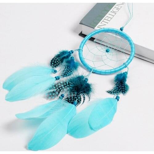 Car Pendant Handmade Feather Dream Catcher Wind Chimes Auto Rearview Mirror Suspension Ornaments Home Room Wall Hanging Decor