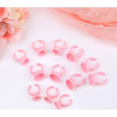 4 Sizes 100Pcs/Pack Pink Separator Pigment Rings Disposable Microblading Tattoo ink Cup Holder Permanent Makeup Ink Rings