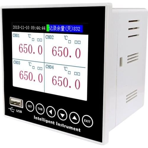3.5 Inch Touch Screen Paperless Recorder, Temperature Pressure Liquid Level Flow Humidity USB Recorder