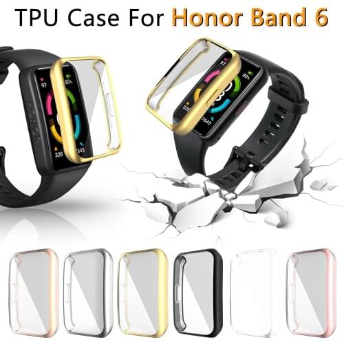 Screen Protector Case for Huawei Honor Band 6 Watch Ultra Slim Soft TPU Smartwatch Cover Honor Band 6 Protective Bumper Shell
