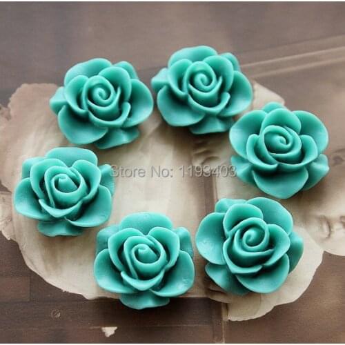 50PCS 20mm Gerbera Flower Resin Cabochon Jewelry Supplies Decoration DIY findings- (CAB-S-18)