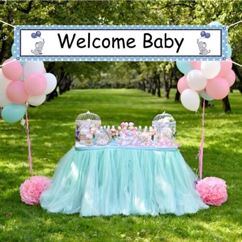 Welcome Baby Holiday Party Supplies Small Gray Elephant Decoration Banner Couplet Outdoor Garden Courtyard Indoor Huge Sign