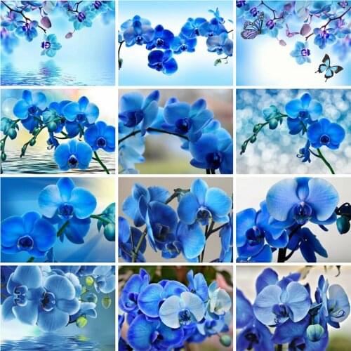 EverShine Diamond Painting Full Square Drill Orchid Cross Stitch Diamond Embroidery Flower Mosaic Kits Handicraft Needlework