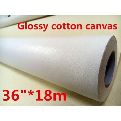 36"*18m High glossy pure cotton yellow back materail of water based printer