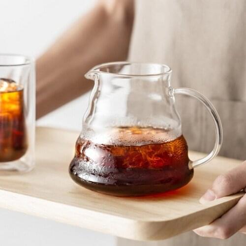 Carafe Drip Coffee Pot Coffee Kettle Brewer Barista Percolator Pour Over Glass Range Coffee Server 360ml 600ml 800ml Clear