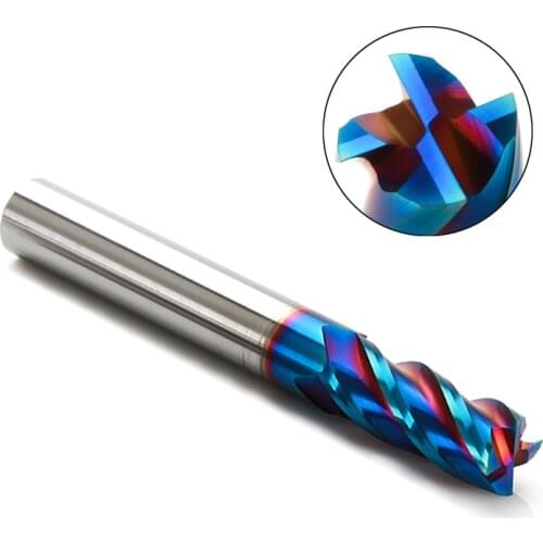 1PC Cutting HRC65 4 Flute D1mm-12mm 1.5mm 2mm 3mm 4mm 5mm 6mm 8mm Alloy Carbide Milling Tungsten Steel Milling Cutter End Mill