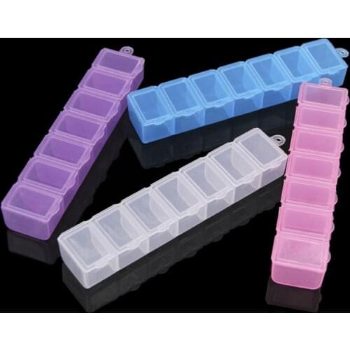 7 Grids 7 Days Weekly Pill Case Medicine Tablet Dispenser Organizer Pillbox Splitter Pill Storage Box Container Mini Medical Kit