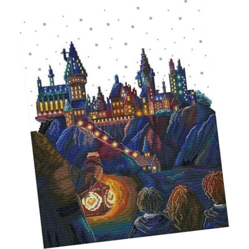 Castle Dimensions Craft Stamped Cross Stitch Kit Embroidery Package