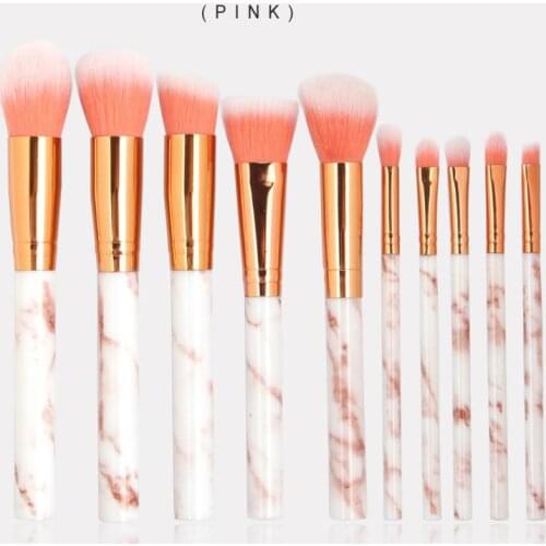 10PCS Nylon Fiber Makeup Brushes Sets Eye Cosmetic Powder Foundation Eye Shadow Professional Soft Hair Makeup Brushes Tool Set