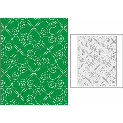 New 2021 Four Leaf Clover Panel Metal Cutting Dies for DIY Scrapbooking and Card Making Background Embossing Craft No Stamps