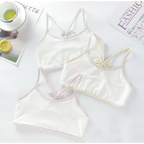 New arrived Free Shipping Sexy candy Vest young Girls students solid teenagers Underwear children 5pc/lot clothes