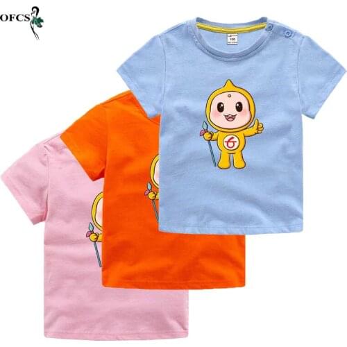 Children Cartoon T-shirt Fashion Boy Girl 100% Cotton T Shirt Tees Summer Short Sleeve Shirt Teenager T Shirt Tops Brand Clothes
