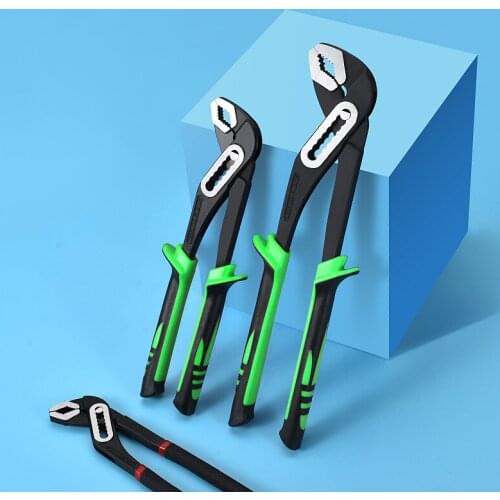 Onnfang 8/10/12 Inch Water Pump Pliers Quick-release Heavy Duty Straight Jaw Groove Joint Plumbing Pliers Plumber Repair Tools