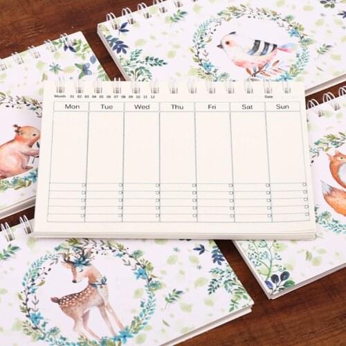 Organizer A6 Sketchbook Agenda 2021 Daily Planner Notebook and Journals Stationery Weekly Kawaii Schedule Notepad for Students