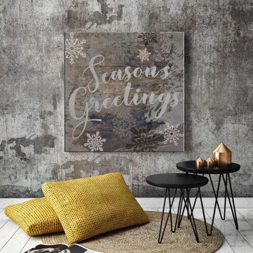 Seasons Greetings Christmas Posters Canvas Paintings Wall Art Canvas Prints Pictures Kids Room Home Frame