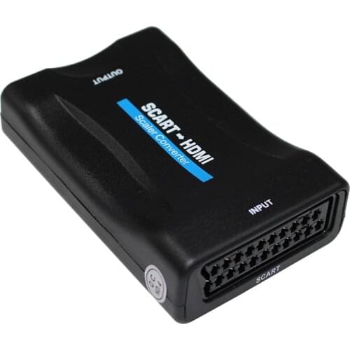 SCART To HDMI Converter Video Audio Signal Adapter HD With Charging Adapter HDMI Converter Video Audio Upscale