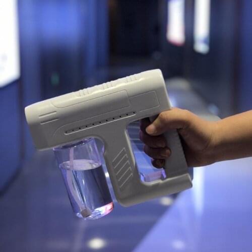 300ml Wireless Electric Disinfection Spray Gun Blue Light Nano Steam Sanitizer Sprayer Home Handheld Atomization Disinfection