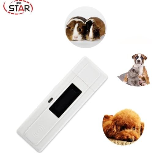 LF animal rfid reader ISO11784/5 FDX-B Glass Tag reader dog Chip scanner 134.2KHz Hot Sale for pet Tracking tags