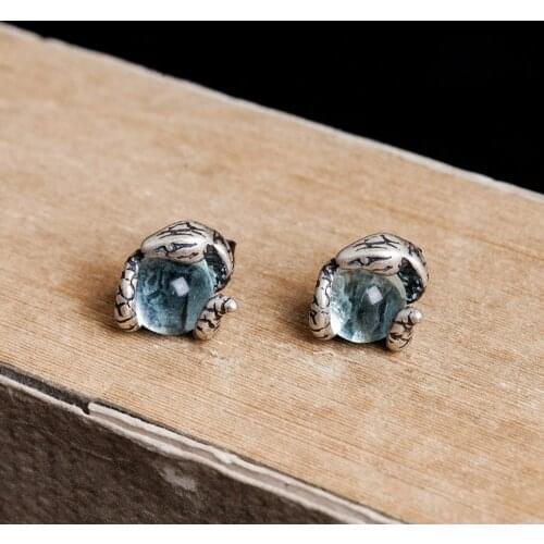 925 Sterling Silver Snake Ears Stud Earrings Women Punk Earrings Vintage Party Wedding Jewelry Gifts for Girls Women Jewelry