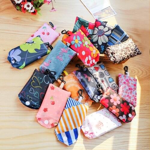 New 1PC Foldable Reusable Bags For Groceries Recyclable Grocery Tote Pouch Eco-Friendly Heavy Duty Washable Pouch Bag Dropship