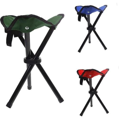 Folding 3-legged Fishing Chairs Portable Outdoor Camping Garden Travel Canvas Tripod Stool Chair 2021 new