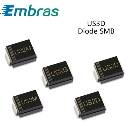 50Pcs SMD Ultra Fast Recovery Rectifier Diode US3MBF US2J US3M US2D US3D US2G US2M 2A 50V 200V 100V 400V 600V 1000V DO-214AA SMB