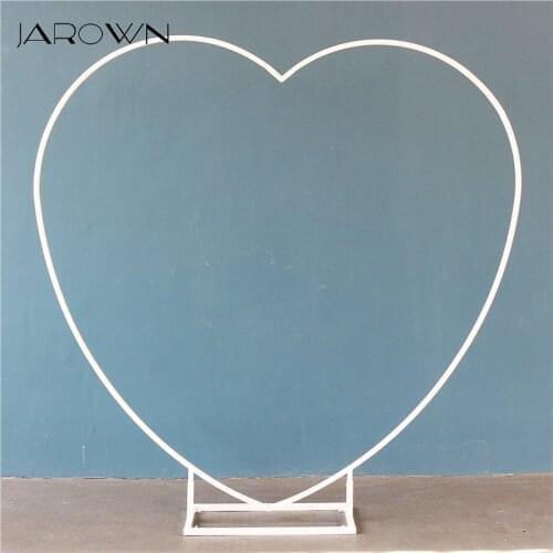 JAROWN Wedding Arch Love Heart Shape Flower Stand Wedding Background Decor 6.56ft Metal Arches Home Party Propose Marriage Decor