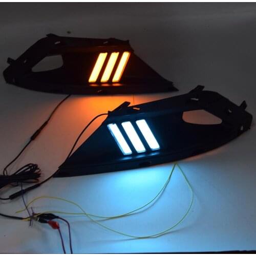 2PCS LED Daytime Running Light For Toyota Corolla 2017 Car Accessories Waterproof ABS 12V DRL Fog Lamp Decoration