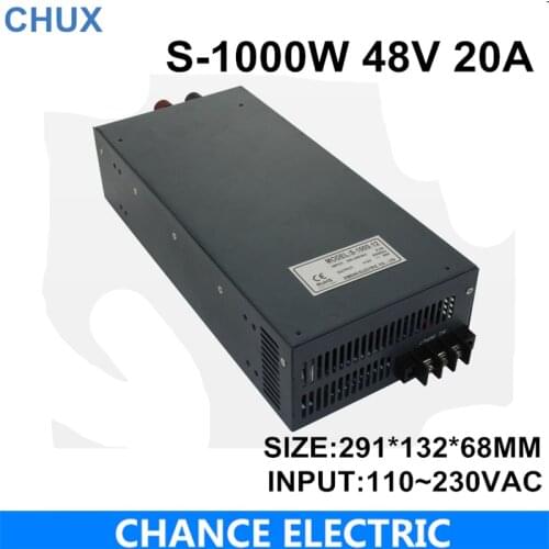 LED power supply 48V 21A 100~120V/200~240V AC input single output switching power supply 1000W 48V transformer