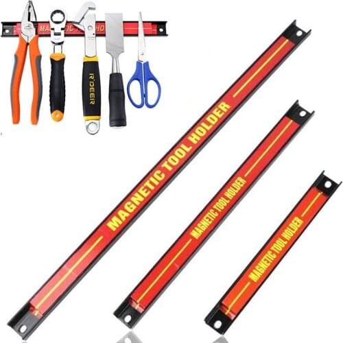 Tacy 8" 12" 18" 24" Magnetic Tool Holder Rack Strong Metal Magnet Storage Tool Organizer Bar for Garage Workshop