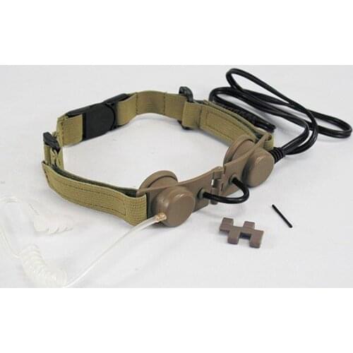 Z TACTICAL headset headphone radio parts TACTICAL THROAT MIC HEADSET with adjustable harness and neck strap BLACK DE FG