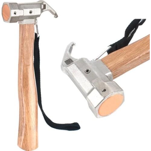 New upgrade outdoor stainless steel hammer copper head multi-purpose tent canopy nail hammer nail puller camping hoe