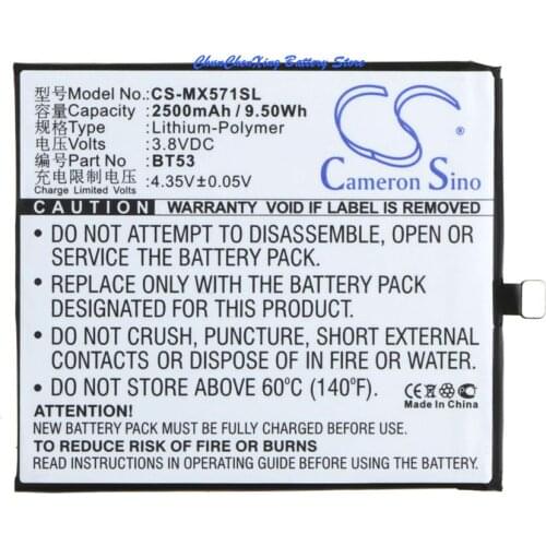 Cameron Sino High Quality 2500mAh Battery BT53 for MeiZu M570C, M570M, M570Q, Pro 6