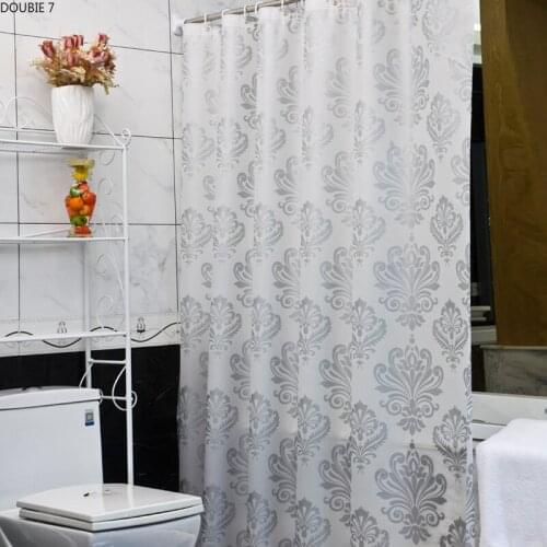 Euporean Pattern Shower Curtains PEVA Home Decor Bathroom Curtain Waterproof Partition Curtain Bathtub Mildew Screens with Hook